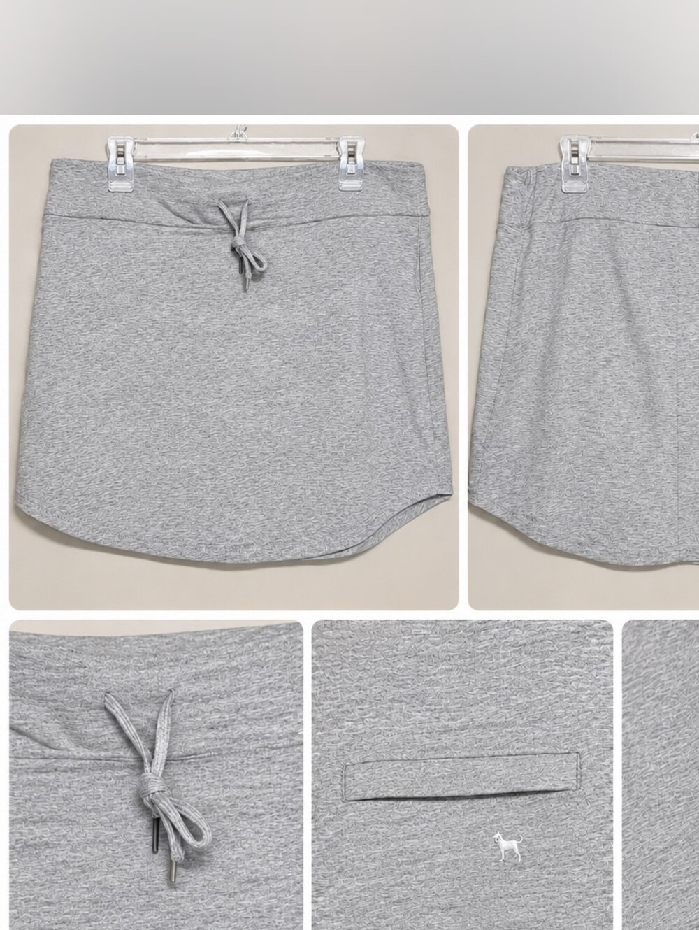 The Black Dog Women's Light Heather Gray Skirt Sz Med